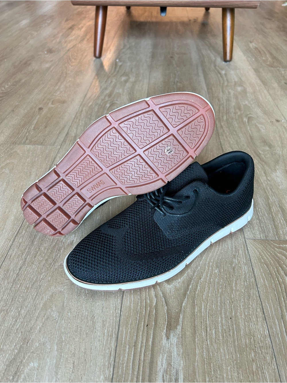 NEW Swims Black Olsen Knit Oxford Shoes - Mens US 11